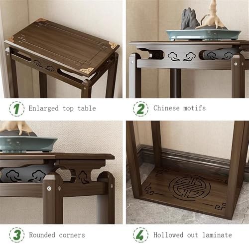 Elegant Bamboo Pedestal Stand for Home Decor