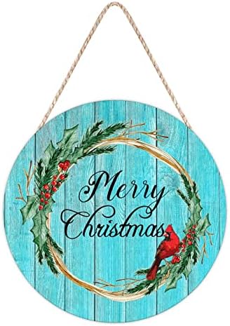 Red Bird Holly Berry Wreath Door Hanger Home Decor