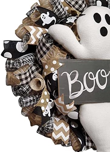 ZintaozT Halloween Ghost Wreath Front Door Decoration