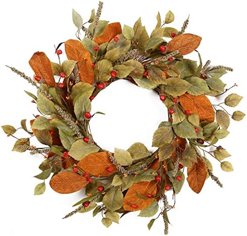 YNYLCHMX 18 Inch Fall Wreath Front Door Decor