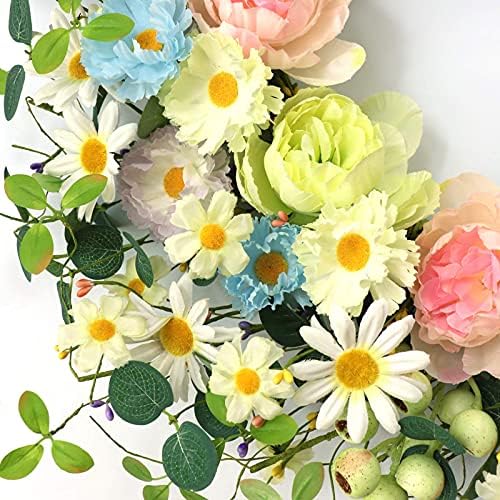 24 Inch Artificial Flower Wreath for Home Decor