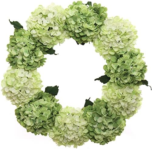 24 Inch Magenta Green Hydrangea Wreath