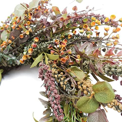 Idyllic 18 Inches Harvest Wreath - Fall Door Decor