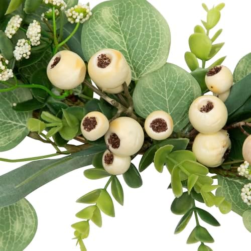 Eucalyptus Leaf and Fern Golden Ring Wreath