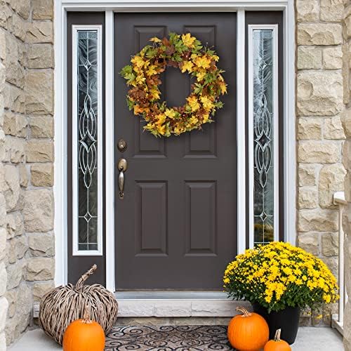 Northlight Berries and Twigs Artificial Thanksgiving Wreath Yellow 30-Inch