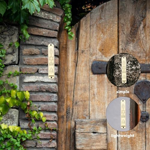 1pair Antique Metal Mezuzah Scroll Door Ornament for Home Blessings