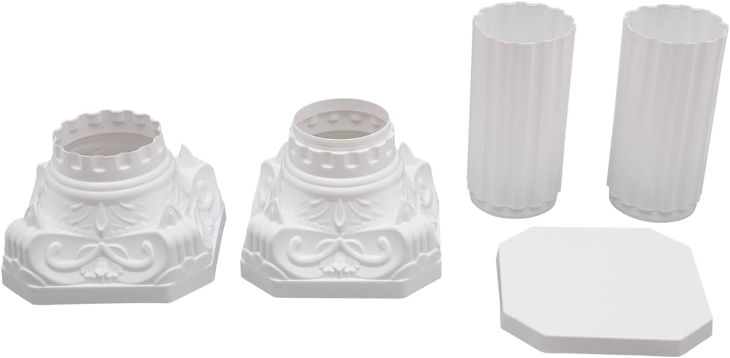 2 Pieces Roman Columns with Bases for Wedding Events