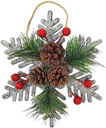 Pinecone Berry Christmas Ornaments Set of 8