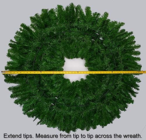 48 Inch Incandescent Christmas Wreath with Red Bow