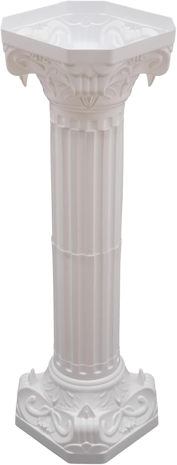 DYRABREST 2 Pack White Roman Column Pedestal Stand