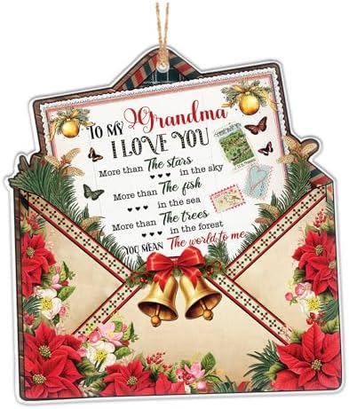 RABOWA Bell Merry Christmas Clear Acrylic Ornament