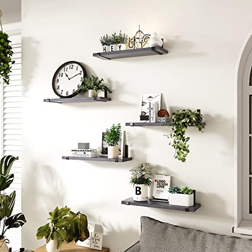 Fixwal Floating Shelves Set of 5 Grey