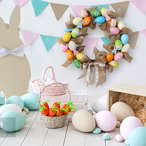 48 Inch Christmas Wreath with Easter Egg and Gnome Decorations
