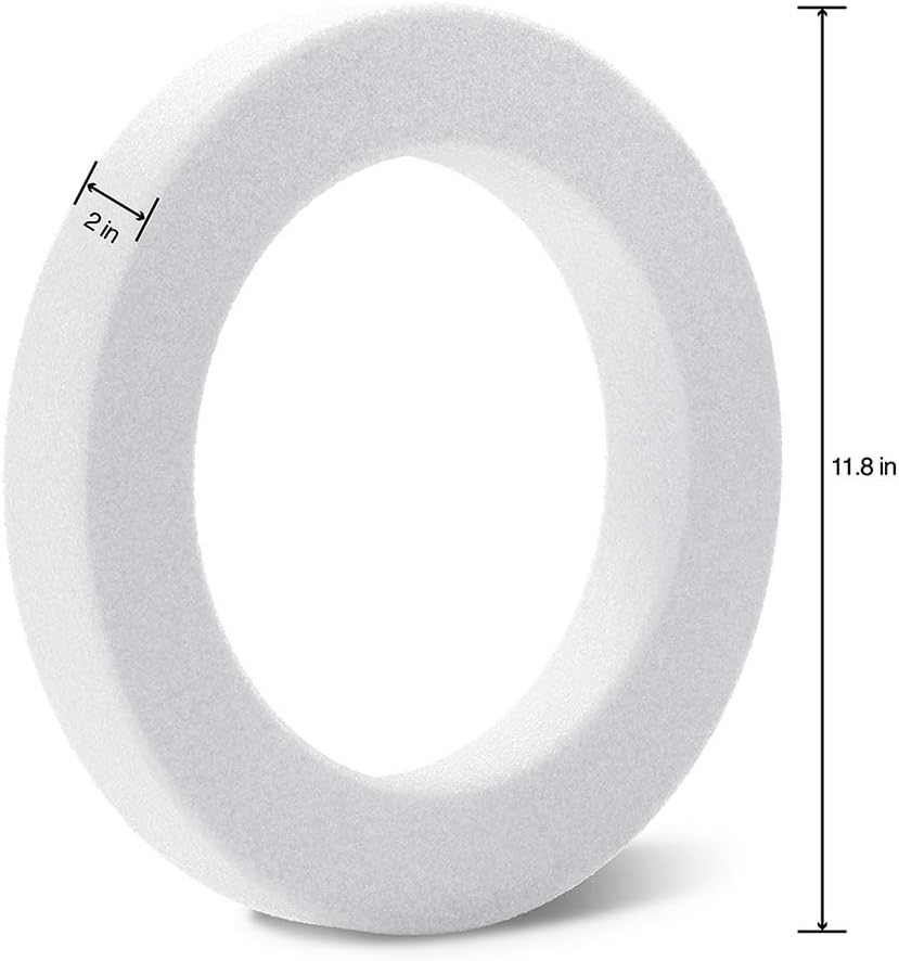 FloraCraft CraftFom Wreath 2 x 118 Inches White