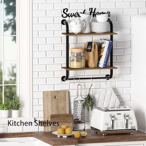 Tinpin 2-Tier Bathroom Floating Shelf Wall Mount 173 Inch