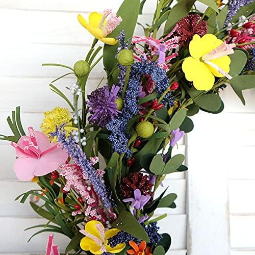 Bibelot 20 Inch Daisy Lavender Wreath Spring Summer Decor