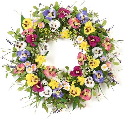 Handmade 20 Inch Spring Summer Wreath for Front Door