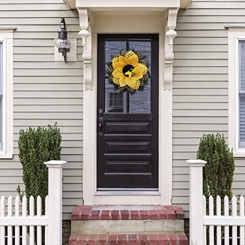 Cakina Bee Sunflower Wreath Easter Decorations Boxwood Dog Wreath