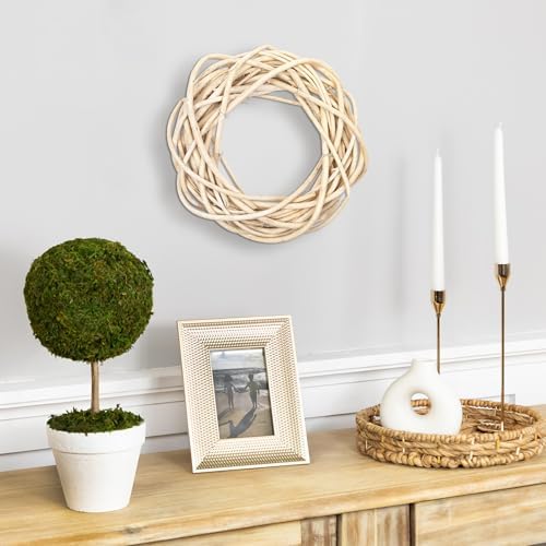 Northlight 12 Inch White Peeled Weeping Willow Artificial Spring Wreath