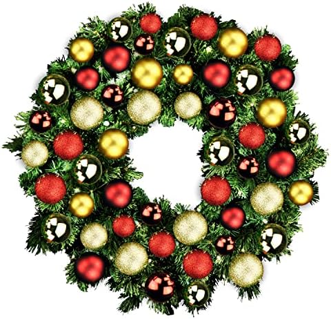4 Blended Pine Wreath with Warm White LEDs