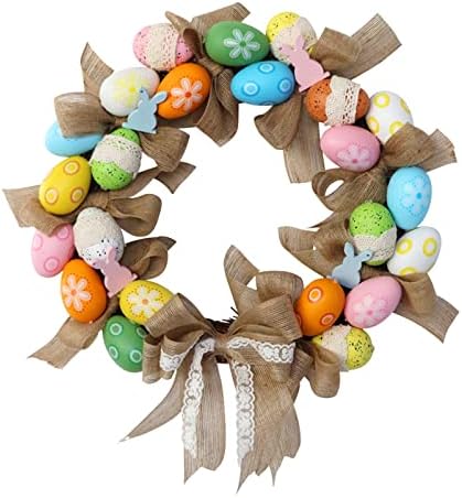 48 Inch Christmas Wreath with Easter Egg and Gnome Decorations