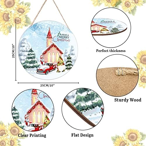 Farmhouse Door Hanger with Pine Tree Wood Sign