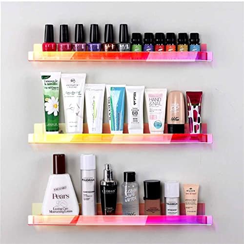 4 Pack 15 Inch Iridescent Acrylic Floating Wall Shelves