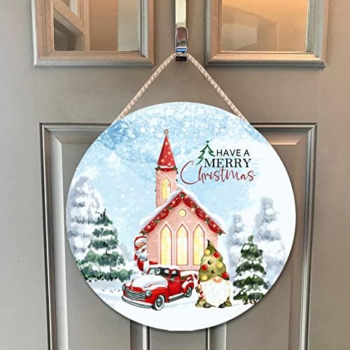 Farmhouse Door Hanger with Pine Tree Wood Sign