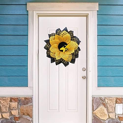 Cakina Bee Sunflower Wreath Easter Decorations Boxwood Dog Wreath