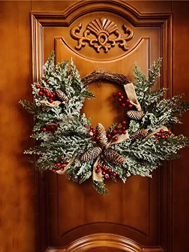 23 Christmas Wreath with Hangers 2 Pack