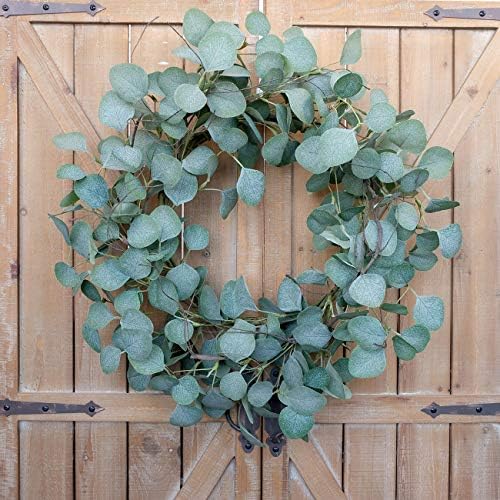 Idyllic Eucalyptus Leaves Wreath 22 Inches Front Door Decor