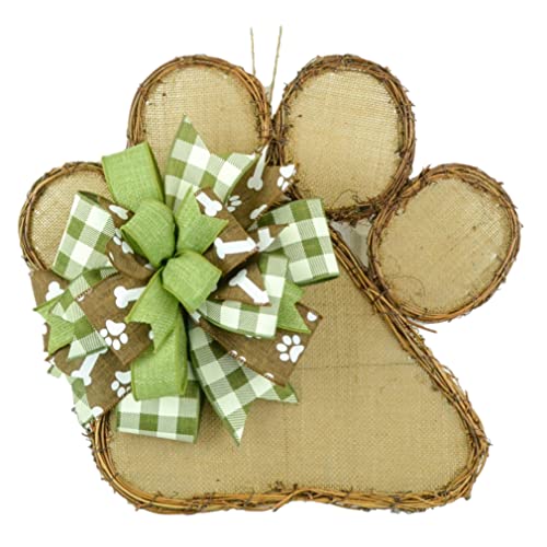 Animal Lover Dog Paw Print Grapevine Wreath