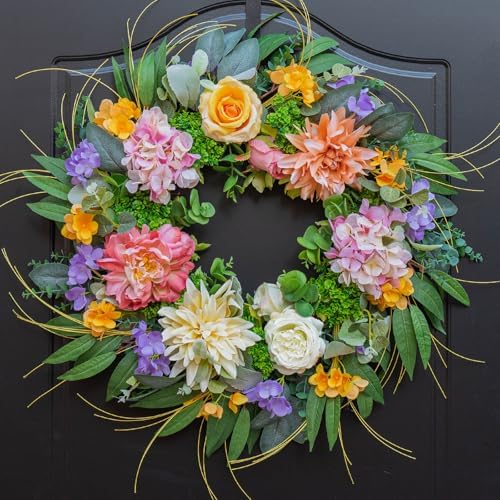 Soomeir Spring Wreath for Front Door Decor