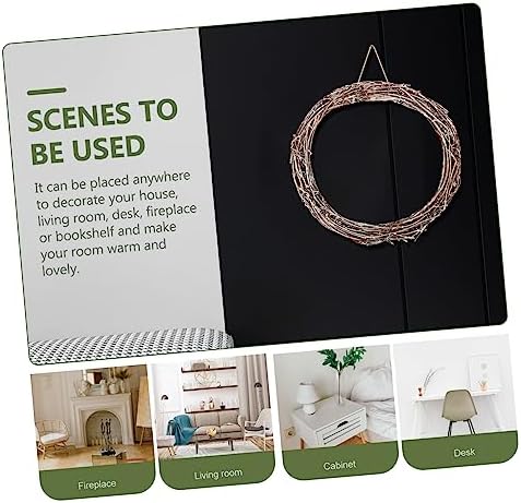 NOLITOY 1pc Rattan Wreath Garland for Home Decor