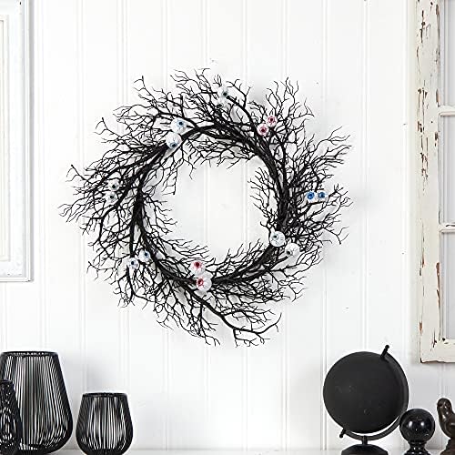Nearly Natural 30in Halloween Eyeballs Twig Wreath