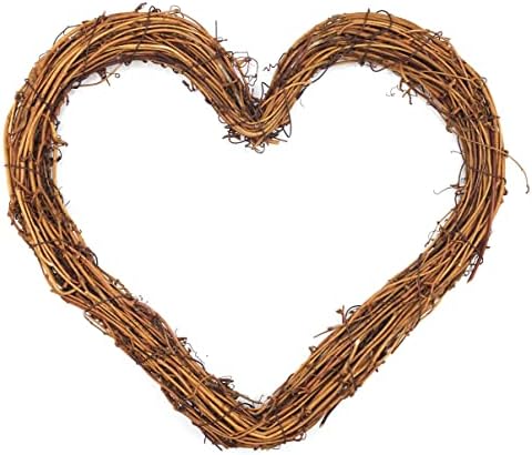 Natural Grapevine Heart Wreath - 12 Inch Decor