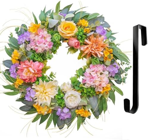 Soomeir Spring Wreath for Front Door Decor