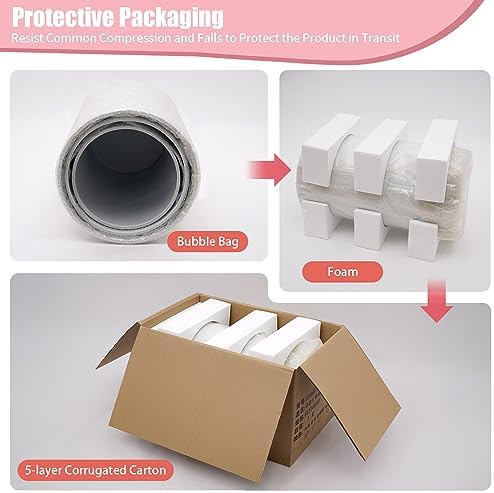 3PCS White Cylinder Pedestal Display Stand for Decorations