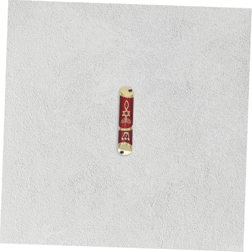 PRETYZOOM 2 Sets Elegant Metal Mezuzah with Scroll