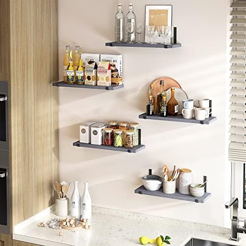 Fixwal Floating Shelves Set of 5 Grey