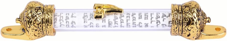 BRTAGG Mezuzah Case with Gold Plated Design