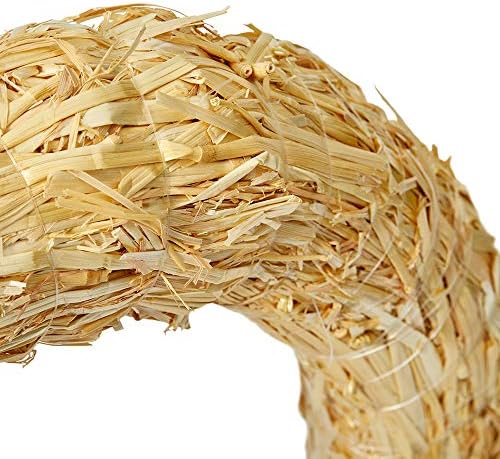 FloraCraft 12 Inch Golden Straw Heart Wreath