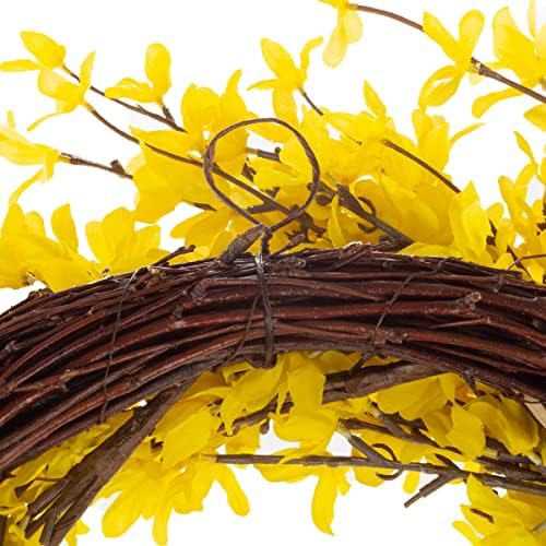Yellow Forsythia Wreath - 24 Inch Artificial Spring Decor