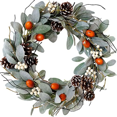 Idyllic 20 Inch Winter Wreath for Front Door