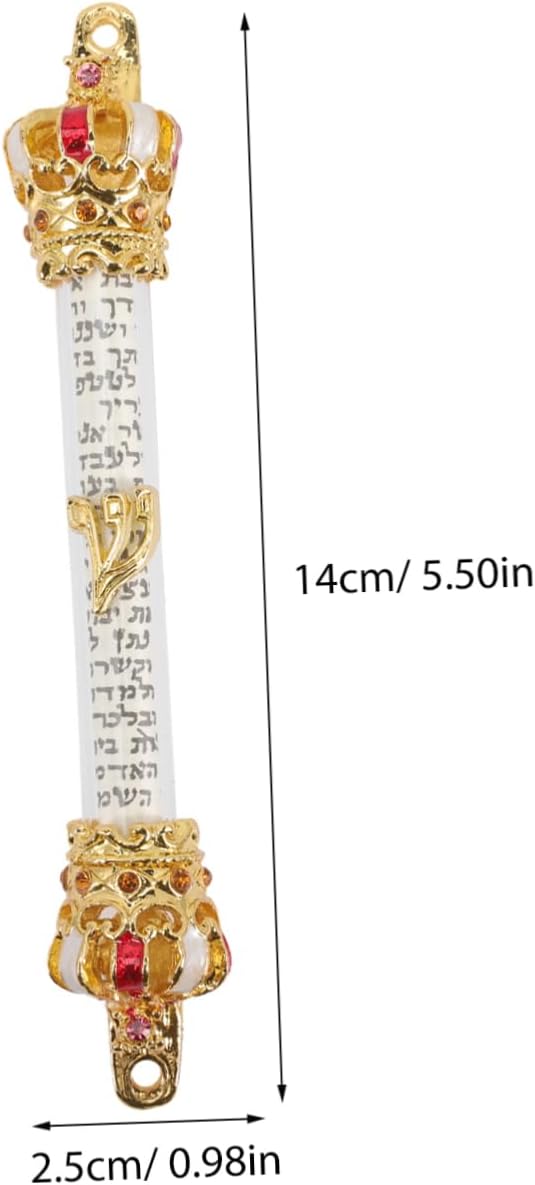 Ciieeo Metal Mezuzah Door Decoration Jewish Mitzvah Ornament