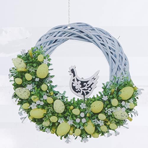 Easter Wreath with Bunny Garland and Boxwood Heart