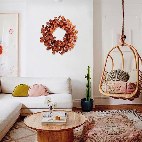 20 Inch Artificial Fall Leaves Wreath for Autumn