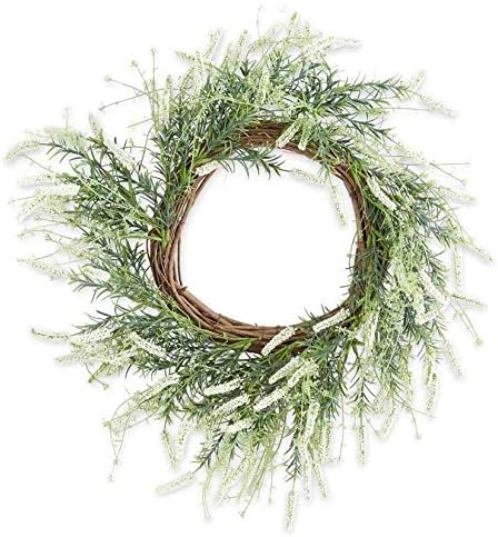 KK Interiors 30 Inch Cream Lavender Wreath with Green Accents