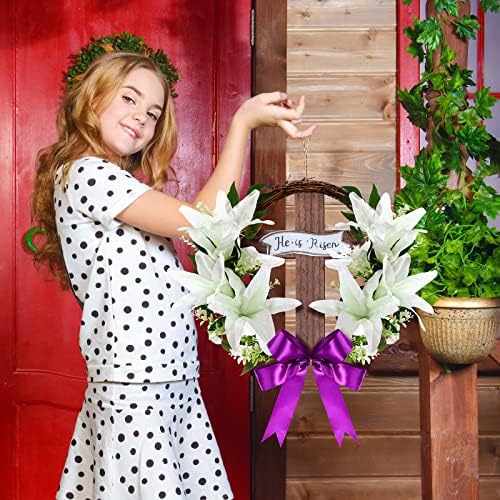 Panelee 18 Inch Easter Wreath Front Door Decor