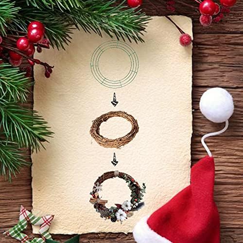 18 Inch Round Wire Wreath Frames Green Pack of 5